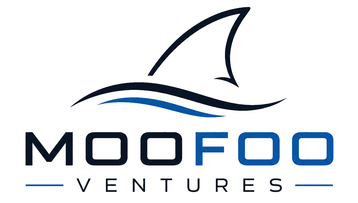 MooFoo Ventures shark-fin logo